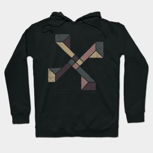 Abstract Geometry with Earth Tones Hoodie